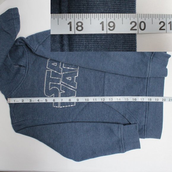 Star Wars Blue Small Long Sleeve Hoodie with Front Pocket - Picture 5 of 11